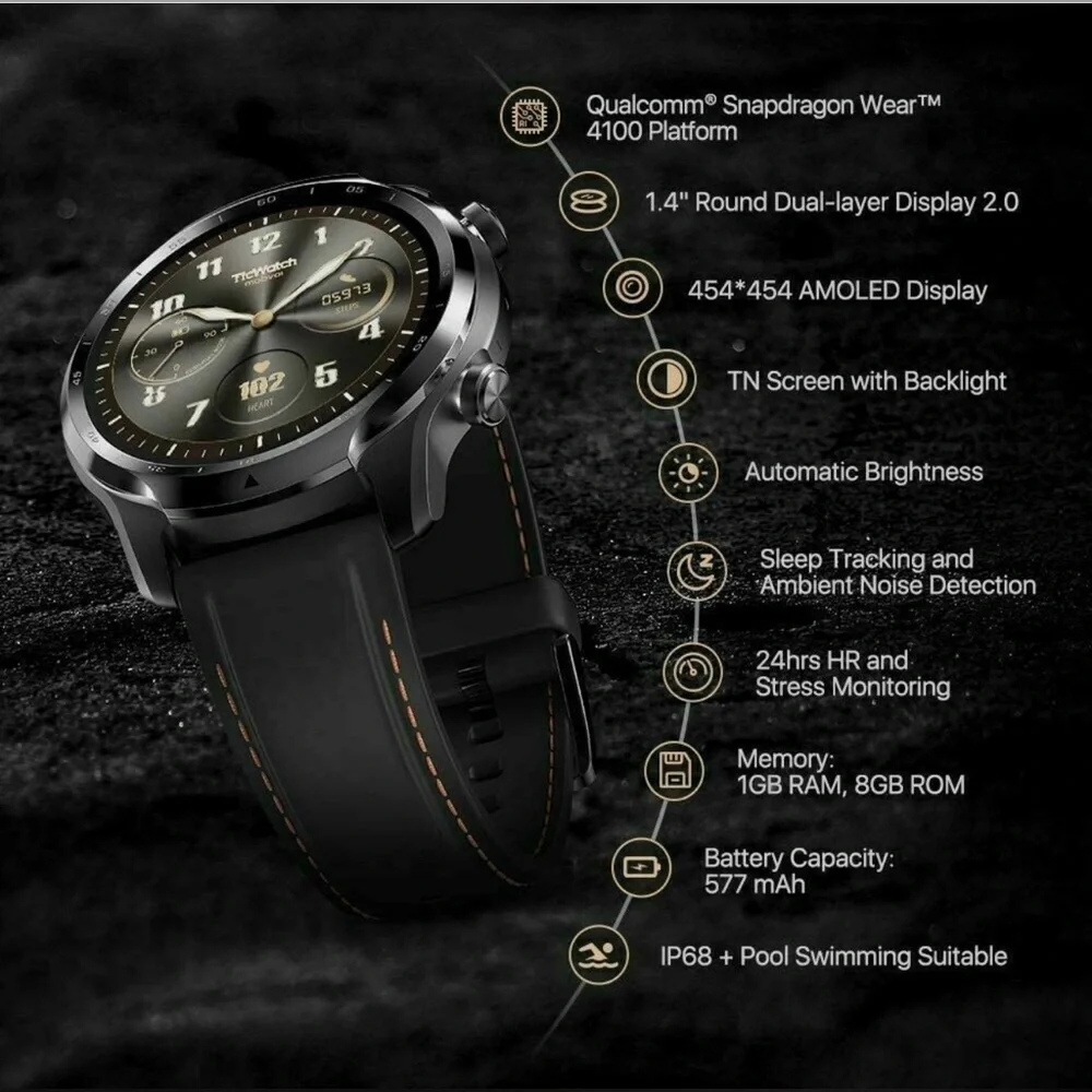 TicWatch Pro 3 GPS WEAR OS By GOOGLE